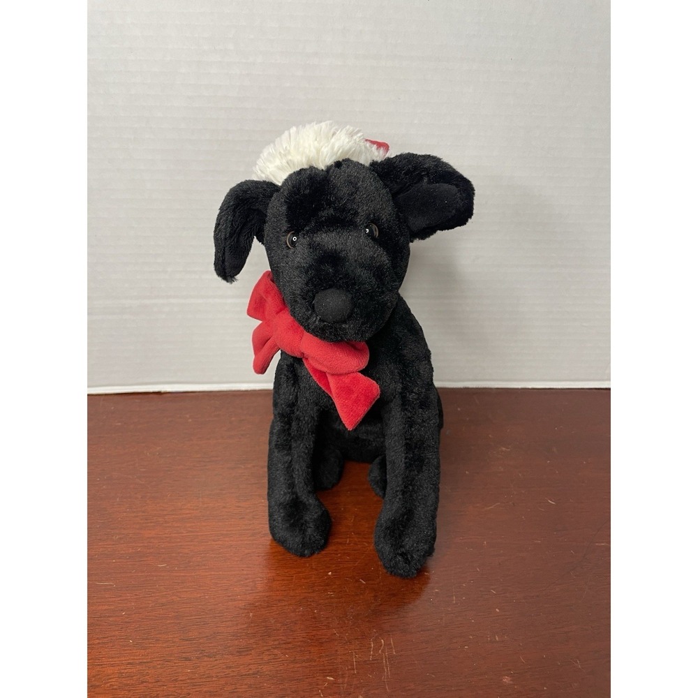 Jellycat Winter Warmer Pippa Plush Black Labrador Lab Puppy Dog Christmas Toy 9"